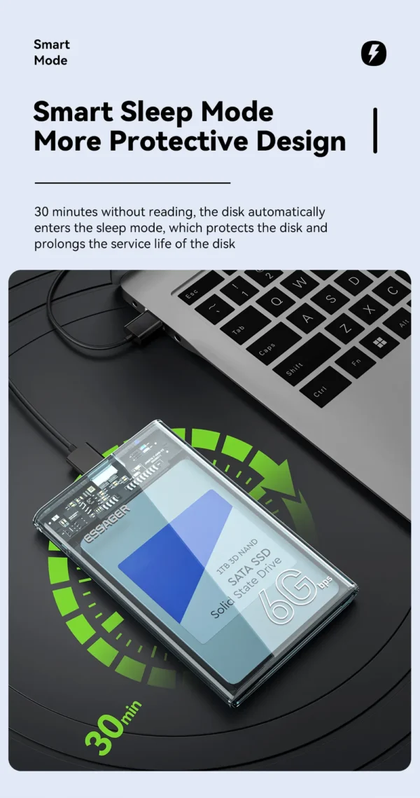Essager 6Gbps 2.5 inch SATA3.0 Box USB 3.0 HDD/SSD Enclosure - Image 8