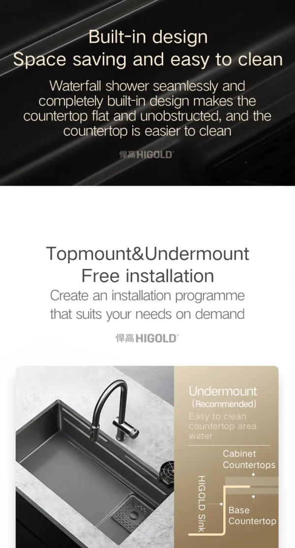 HIGOLD Handmade Waterfall Sink - Image 25